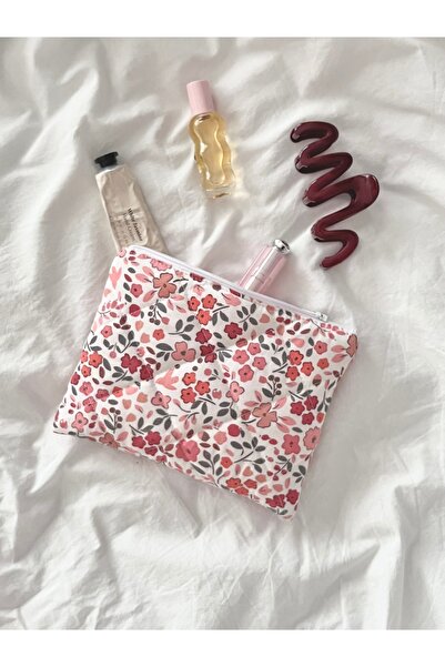 Lulishop Υφασμάτινη τσάντα μακιγιάζ με σχέδια λουλουδιών, οργανωτής τσάντας