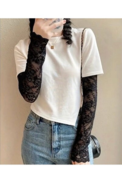 VENÜS MODA by Pınar Dantel kolluk kombin aksesuar boy 50 cm, eni ayarlanabilir