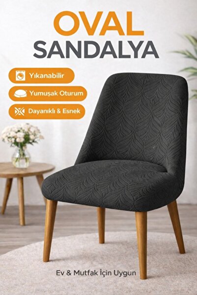 zerıf moda A Kalite Yaprak Desenli Esnek Sandalye Kılıfı Likralı Yıkanabilir ...