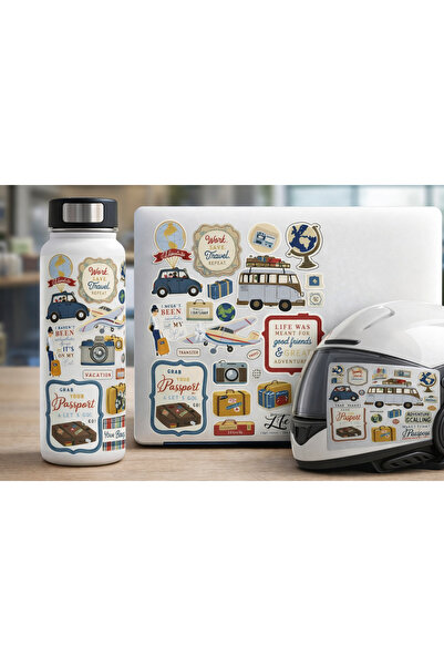 Limitless Design ملصق سفر عتيق مقاس 22x30 سم - ديكور حائط للسفر والمغامرات