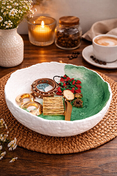 ASLI Handmade Decorative Bowl & Presentation Plate 24X24 cm Unbreakable Styli...