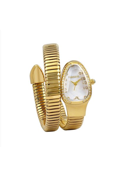 Brosha (Brosha) Women's Watch with Iconic Snake Design Gold Color Designed fo...