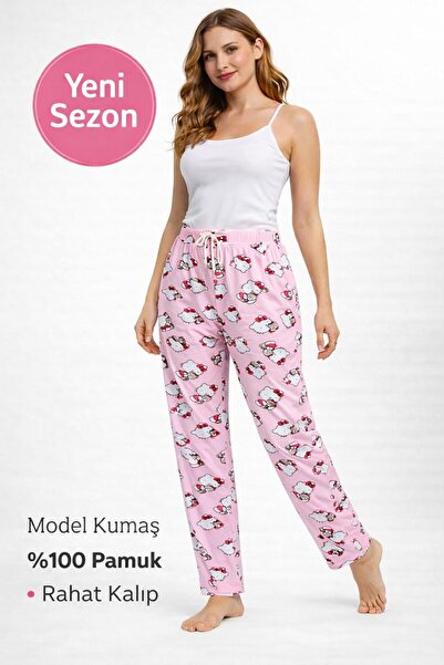 MİRA BUTİK Women's Patterned Pajamas Single Bottom