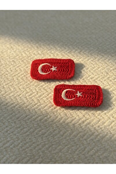 ÖZ 23 Nisan Türk Bayrağı temalı kız çocuk toka seti çıtçıtlı