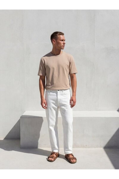 Ltb Basic Regular Beige T-Shirt