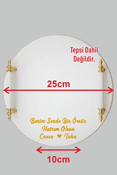 hemdemhediyelik Kişiye Özel İsimli Altın Varak Folyo Sticker - Tepsi ve Sunum...