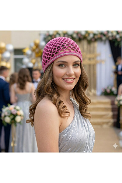 HAPPY HANDMADE قبعة كروشيه قطنية فضية اللون/قبعة فيرال/قبعة صيفية شبكية/شبكة/...