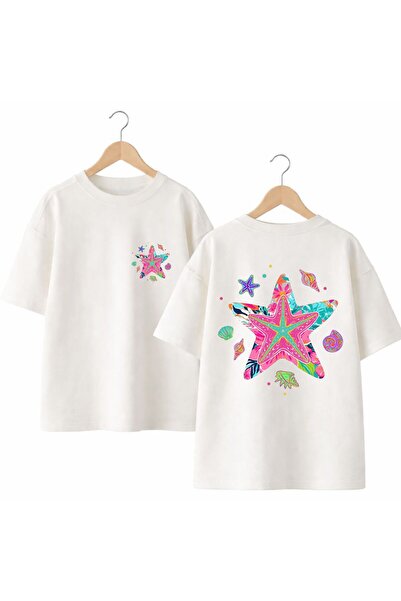 playwear Μπλουζάκι με στάμπα Sea Shell Star στην πλάτη και στο στήθος, 100% β...