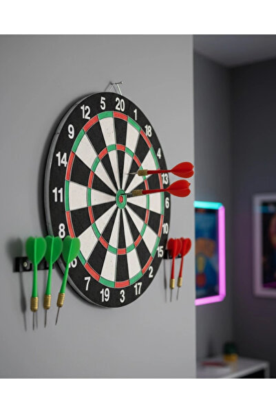 TakÇalıştır Ieg ™   Stylishly Designed Dart Board 12 Inch Durable Wooden Body