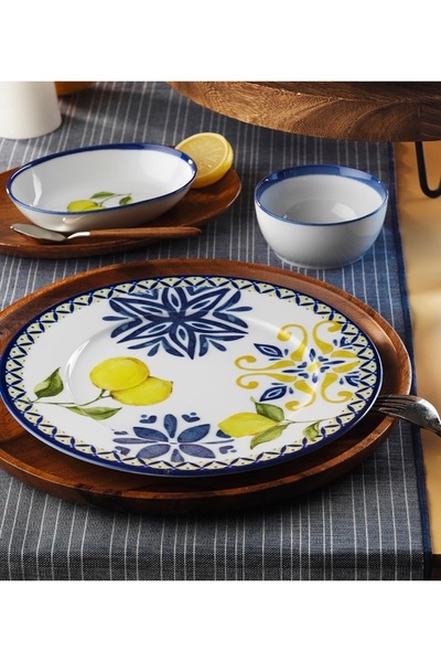 Kütahya Porselen 6’lı Limonatta Servis Tabağı