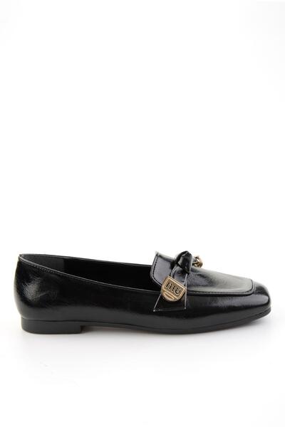 Bambi Siyah Kadın Loafer Ayakkabı K01641022442