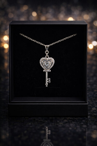Selvica You Are the Key to My Heart Stone Heart Key Pendant |   Meaningful Gi...