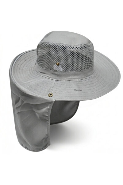Mustran Summer Sun Hat Uv Protection Mesh Safari Outdoor Fishing Hat with Nec...