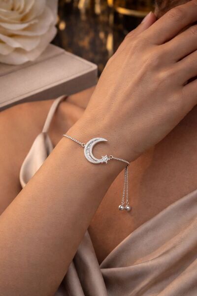 Accessories Hei Shiny Stone Moon Star Women's Bracelet – Stylish & Minimalist