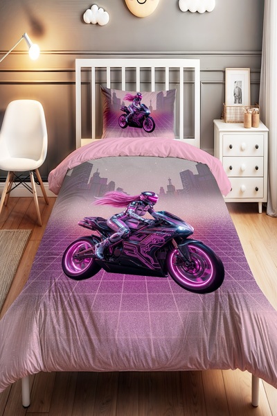 EVPANYA City Enthusiast Patterned Single Baby Kids Bedding Set