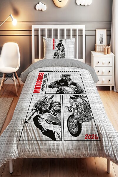 EVPANYA طقم غطاء لحاف للأطفال الرضع بنمط سباق الزمن