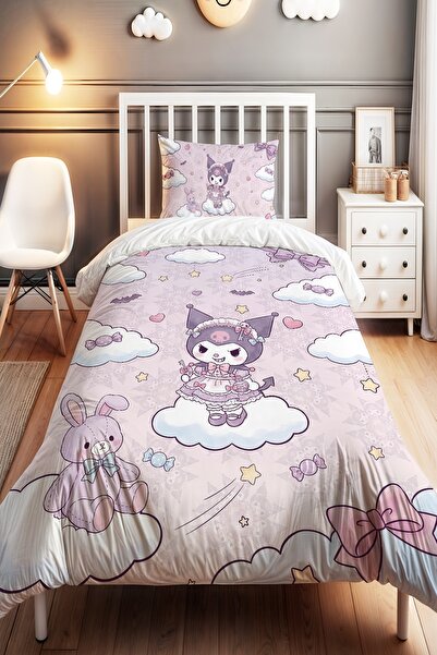EVPANYA Kuromi Patterned Single Baby Kids' Duvet Cover Set Above the Clouds