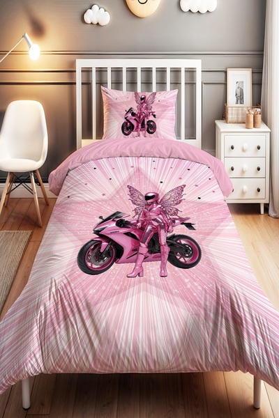 EVPANYA طقم غطاء لحاف للأطفال الرضع بنمط ستار موتور