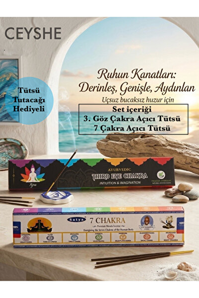 Ayurvedic Incense 3. Göz Çakrası Açıcı & 7 Çakra Dengeleyici Meditasyon Tütsü...