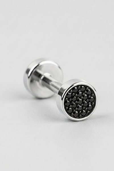 Jaida Moda Shambala Stone Tunnel Look Surgical Steel Screw Earring Unisex 1 P...