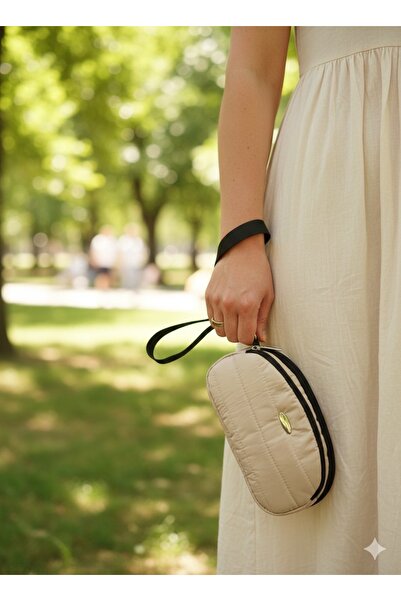 NEWFULL Portfolio Style Double Compartment Makeup and Hand Bag - Textured Model