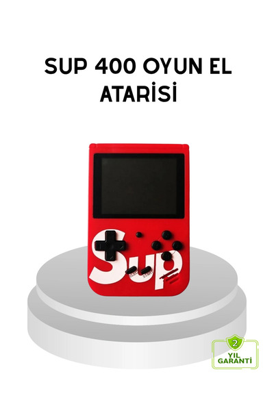 ebby Mey İthalat® SUP Retro El Konsolu – 500 Oyun, TV Bağlantılı, 3 İnç Ekranlı Şarjlı Mini Atari