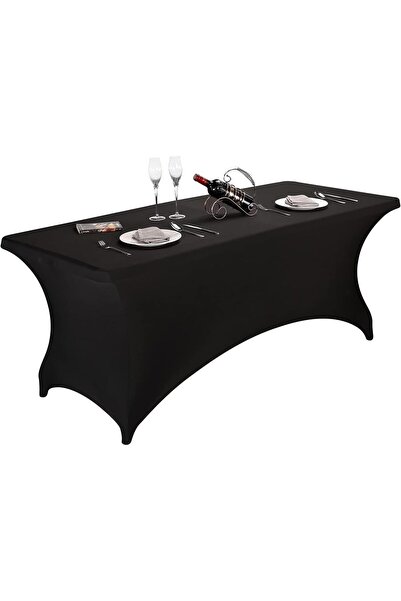 Arabest مفرش طاولة مستطيل الشكل، قابل للتمدد والتركيب، قابل للغسل، مثالي لحفل...