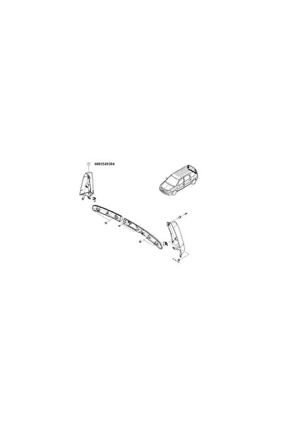 Renault Ornament Stalp Spate Dr. Log./Mcv 6001549304