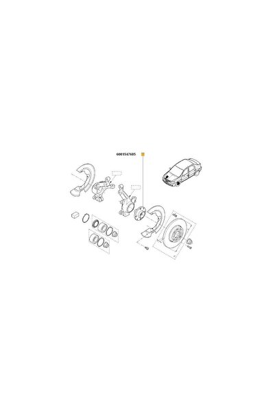 Renault Front Wheel Hub 1.4/1.6 6001547685