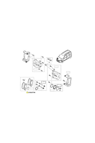 Renault Front Brake Pad Set For Model Without Esp - Ps 410604775R