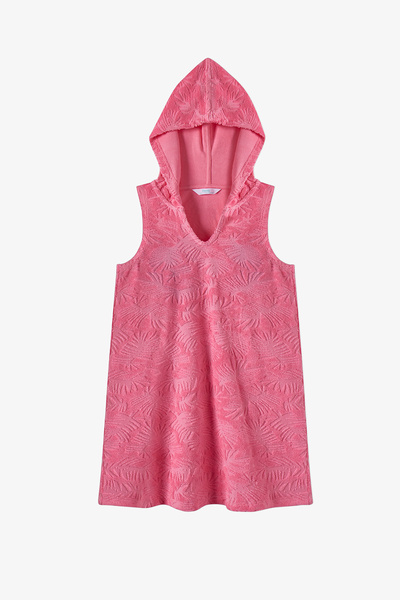 Penti Renkli Kız Çocuk Textured Pinky Towel Kaftan