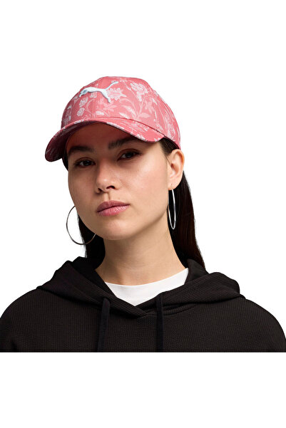 Puma Cap Ess Elevated Aop Bb Cap, Pink, Unisex
