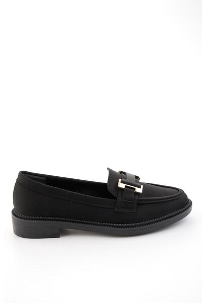 Bambi Siyah Kadın Loafer Ayakkabı K01216100071