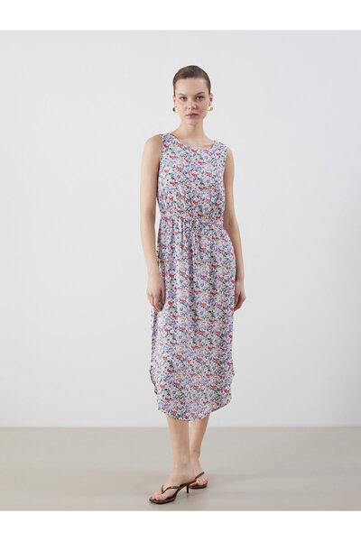 LC Waikiki Rochie de damă florală încrețită