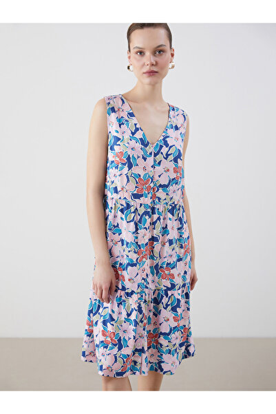 LC Waikiki Floral φόρεμα με λαιμόκοψη V