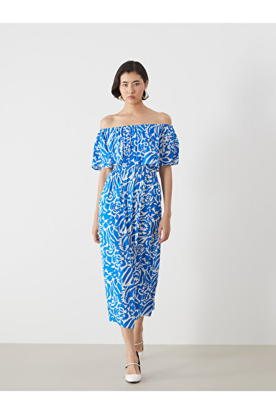 LC Waikiki Rochie midi de damă cu imprimeu și drapaje