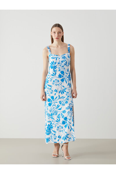 LC Waikiki Rochie de damă cu decolteu tip inimă și imprimeu floral