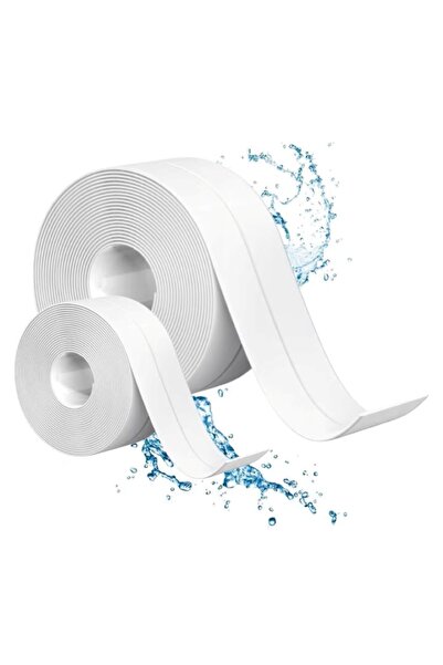 EMATTEIRO Set of 2 Bathtub and Sink Sealing Tapes 3.2x3.8m, Water and Mold Re...