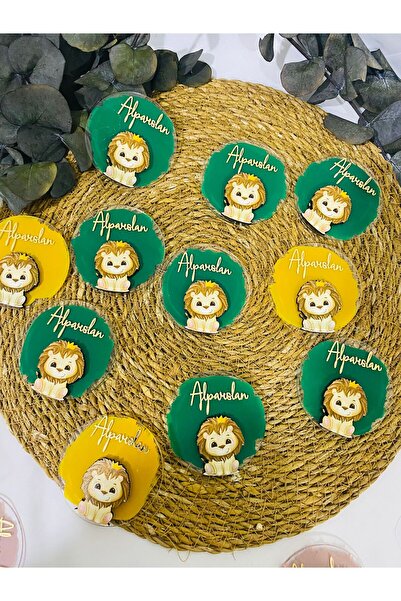 PLEXİ Alparslan Temalı Kişiye Özel Aslan Figürlü Pleksi Magnet / Hediyelik