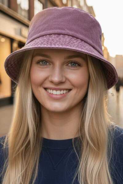 Mood Agenda Women's Vintage 100% Cotton Bucket Hat