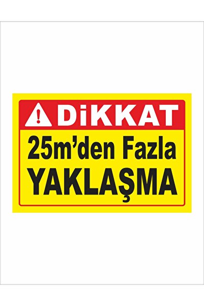 imajisg İş Makinesi Uyarı Stickerı 2 ADET - 25m'den Fazla Yaklaşma (30x20 cm)...