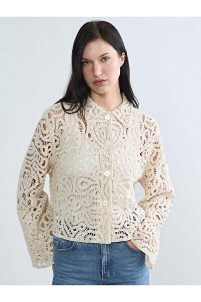 LC Waikiki Open-Knit Women's Shirt Jacket
