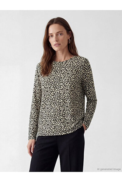 LC Waikiki Peak New Season Crew Neck Patterned Blouse