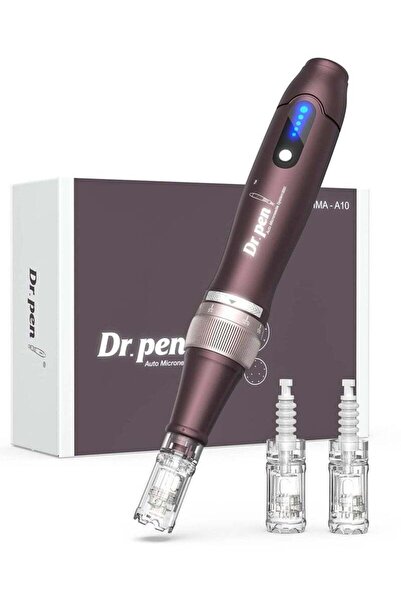 Dr.Pen قلم الوخز بالإبر الدقيقة اللاسلكي A10 مع خرطوشتين بديلتين