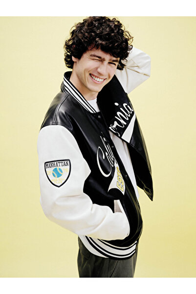 LC Waikiki Men's Varsity Jacket in a Regular Fit