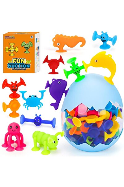 Arabest 30-Piece Ocean Animal Suction Cup Bath Toys Set,Mold-Free Water Play ...