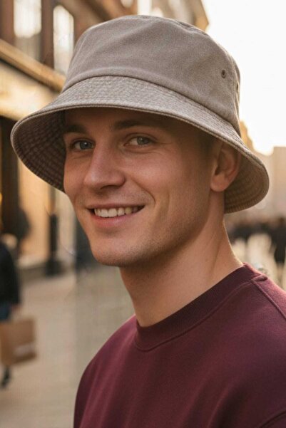 Uniquetrenders Ανδρικό καπέλο τύπου bucket από 100% βαμβάκι, vintage στυλ