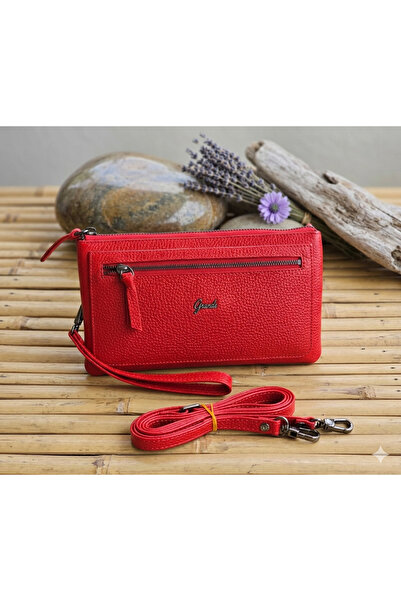 PASSTELL 100% Genuine Leather Unisex Handbag, Phone Holder, Crossbody Bag and...