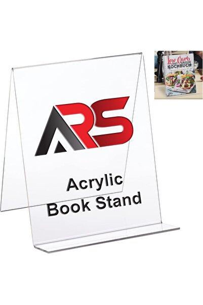 Al Raied آر إس ®   حامل كتب، حامل كتب طبخ من الأكريليك، DIN A4، حامل قائم، مت...