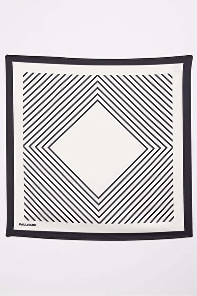 PAULMARK باندانا نسائية مخططة هندسياً